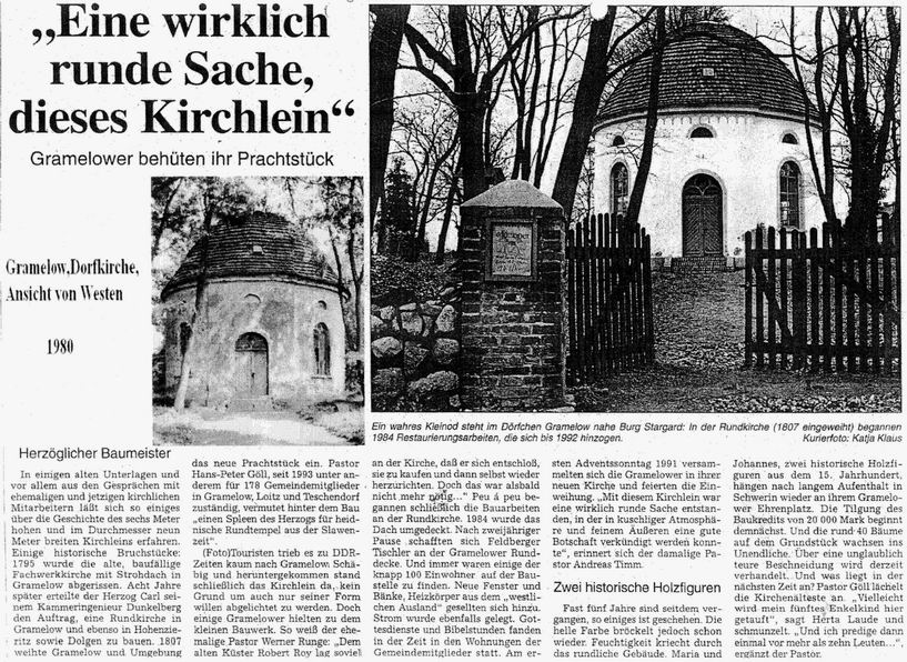 Zeitungsartikel Rundkirche
